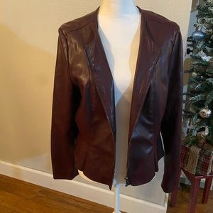 Burgundy Crop Faux Leather Jacket (14)